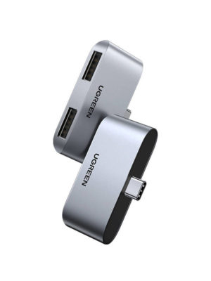 Adapter UGREEN CM412, USB-C σε 2x USB 3.0 (grey)