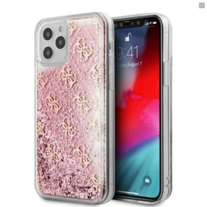 Θήκη Guess 4G Liquid Glitter Cover for iPhone 12 Pro Max 6.7 Pink (GUHCP12LLG4GSPG)