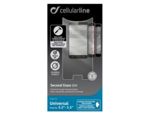 CellularLine Second Glass Universal Tempered Glass 5.3-5.5 - TEMPGLASBUNI55