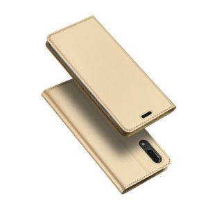 DUX DUCIS Skin Pro Series Flip Leather Wallet για το Huawei P20 (Χρυσό)
