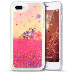 ZIZO Glitter Star Case w/ Liquid Glitter in ZV Blister Packaging - Spring Flowers - 1GLST-IPH7PLUS-SPFL For iPhone 7/8 Plus