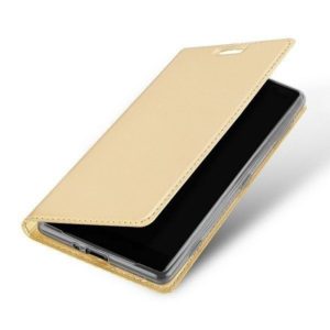 Δερμάτινη θήκη βιβλίο (Skin Series) Dux Ducis για το Samsung Galaxy S10 Plus gold