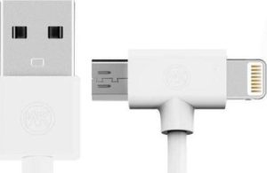 WK AXE WDC-008 Charging Cable 2 in 1 LIGHTING/MICRO USB 1M WHITE
