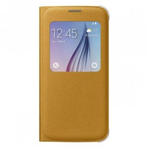 Samsung S-View Cover (Fabric) για το Galaxy S6 yellow EF-CG920BYEGWW