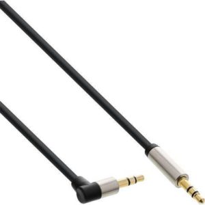 InLine® Slim Audio Cable 3.5mm male to male angled Stereo 5m