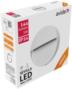 Avide Εξωτερικό Φώς Σκάλας Sevilla LED 3W Λευκό 4000K IP54 11cm
