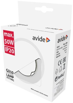 Avide GU10 Πλαίσιο Στρογγυλό Άσπρο