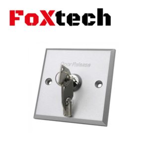 Foxtech Χωνευτός ή επιτοίχιος Διακόπτης/ Μπουτόν Eξόδου Ελέγχου Πρόσβασης Αλουμινίου με Κλειδί (SAEB15B)