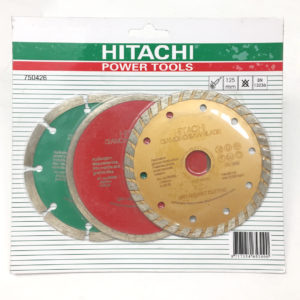 Διαμαντόδισκος Ξηράς Κοπής Δομικών Υλικών Φ125 Σετ 3 τεμαχίων HITACHI