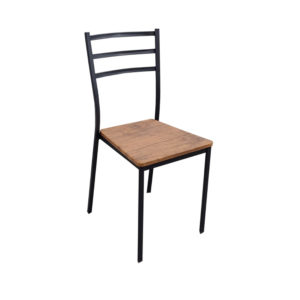 Καρέκλα Κουζίνας Μεταλλική Νο 2130ΞΜ Ξύλινο Κάθισμα (84Ύψος χ 42Πλάτος χ 39Βάθος)