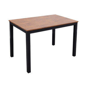 Τραπέζι Μεταλλικό Μαύρο Σκελετό & Ξύλινο Καπάκι Μοριοσανίδα 60x95x75cm Ύψος Νο 2134