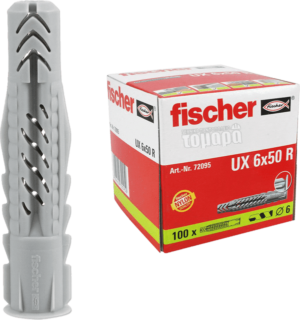 Fischer Βύσματα (ούπα) με Ροδέλα Νάυλον UX-R 72095 Ø6x50mm 100τεμ.