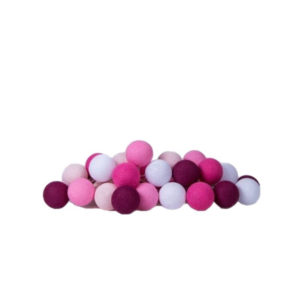 Διακοσμητικά Φωτάκια LED Cotton Ball Lights (20τμχ) Pink