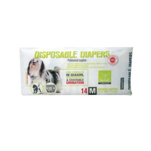 Απορροφητικές Πάνες Σκύλου μιας Χρήσης M 14 Τεμάχια με Προστασία από Διαρροές Nunbell Disposable Diapers