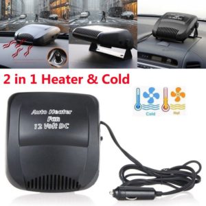 Mini Κεραμικό Αερόθερμο - Ανεμιστήρας 2 σε 1 Αυτοκινήτου 12V 150W - Auto Heater + Cool Fan
