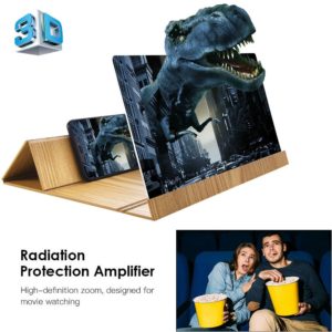 3D Επιτραπέζιος Ξύλινος Μεγεθυντικός Φακός 12 ιντσών Οθόνης Κινητού Τηλεφώνου 3D Video Amplifier