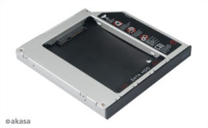 AKASA -Αντάπτορας σύνδεσης SATA HDD σε ODD για Laptop AK-OA2SSA-BK