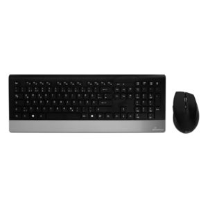 MediaRange Wireless Keyboard + Mouse Combo Highline Series (Black/Silver) (MROS105-GR)