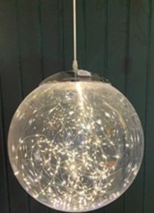Ακρυλική μπάλα Copper & Flash 20 cm θερμό λευκό LED (ΧLCΟΡΡΕRΒΑLL-20WW)
