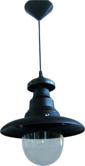 Heronia Φωτιστικό Κρεμαστό Εξωτερικού Χώρου Πυροφάνι Πλαστικό Μαύρο FLP-100K 1/L