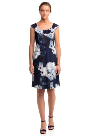 Γυναικεία Αμάνικο Φόρεμα με Βολάν VAMP 92% ΠΟΛΥΕΣΤΕΡ - 8% ΕΛΑΣΤΑΝ 14464, BLUE MARINE