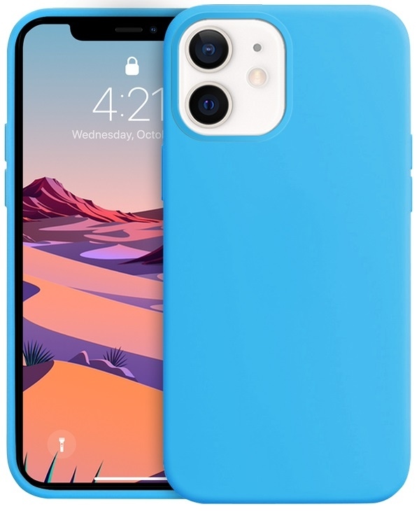 Crong Color Θήκη Premium Σιλικόνης Apple iPhone 12 mini - Blue (CRG-COLR-IP1254-LBLU) CRG-COLR-IP1254-LBLU
