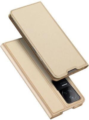 Duxducis SkinPro Θήκη Πορτοφόλι Xiaomi Poco F4 - Gold (6934913035290) 111014