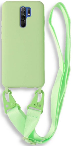 Bodycell Θήκη Σιλικόνης με Λουράκι Λαιμού - Xiaomi Redmi 9 - Green (5206015002809) BL-00178