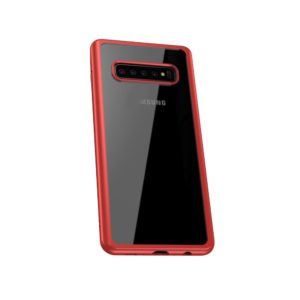 Θήκη Samsung Galaxy S10 Plus IPAKY Focus Series TPU Frame + Clear Acrylic Back Case-red MPS13425