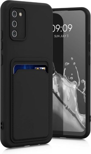KWmobile Θήκη Σιλικόνης με Υποδοχή για Κάρτα - Samsung Galaxy A02s - Black (55085.01) 55085.01