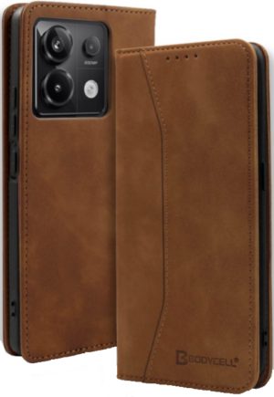 Θήκη Πορτοφόλι - Xiaomi Redmi Note 13 Pro 5G / Poco X6 - Bodycell Book Case - Brown (5206015073632) BB-00043