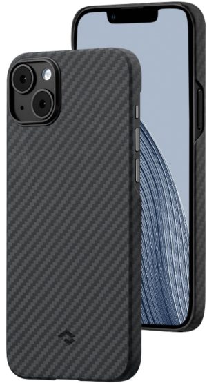 Pitaka MagEZ Case 3 - MagSafe Θήκη Aramid Fiber Body Apple iPhone 14 - 1.05mm - 1500D - Black / Grey / Twill (KI1401) KI1401