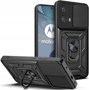 Techsuit CamShield - Ανθεκτική Θήκη με Κάλυμμα για την Κάμερα - Μεταλλικό Ring Holder - Motorola Moto G73 - Black (5949419070585) 117049