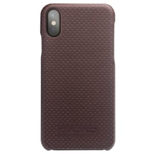 Θήκη iphone X/Xs QIALINO Limousine leather pattern-brown MPS11828