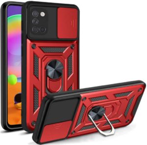 Bodycell Armor Slide - Ανθεκτική Θήκη Samsung Galaxy A31 με Κάλυμμα για την Κάμερα & Μεταλλικό Ring Holder - Red (5206015004575) BA-00041