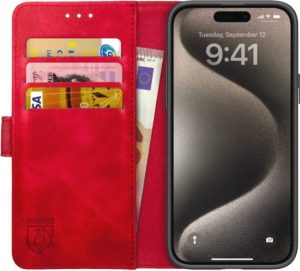 Rosso Element PU Θήκη Πορτοφόλι Apple iPhone 15 Pro - Red (8719246401374) 115934