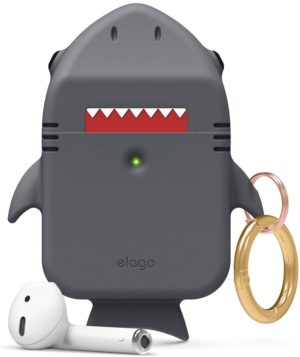 Elago AirPods Shark Case - Θήκη Σιλικόνης για AirPods 2nd Gen / 1st Gen - Dark Grey (EAP-SHARK-DGY) EAP-SHARK-DGY