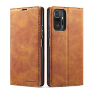 Θήκη Xiaomi Redmi Note 10 4G / Note 10S FORWENW Wallet leather stand Case- Brown MPS15200