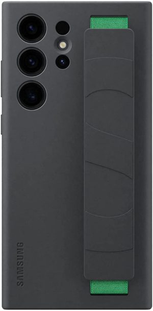 Official Samsung Silicone Grip - Θήκη Σιλικόνης με Λουράκι Χειρός - Samsung Galaxy S23 Ultra - Black (EF-GS918TBEGWW) 13020343