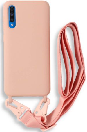 Bodycell Θήκη Σιλικόνης με Λουράκι Λαιμού - Samsung Galaxy A50 / A30s - Pink (5206015001543) BL-00087