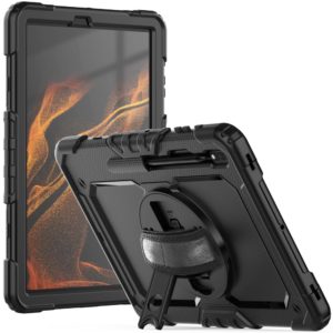 Tech-Protect Ανθεκτική Θήκη Solid 360 με Λαβή / Backstand / Ζώνη Μεταφοράς - Samsung Galaxy Tab S8 Plus / S7 Plus / S7 FE 12.4 - Black (9490713929032) 112303