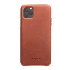 Θήκη iphone 11 Pro Max QIALINO Calf leather pattern-light brown MPS13822