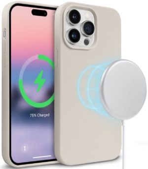 Crong Color Magnetic Θήκη MagSafe Premium Σιλικόνης Apple iPhone 14 Pro Max - Stone (CRG-COLRM-IP1467P-STN) CRG-COLRM-IP1467P-STN