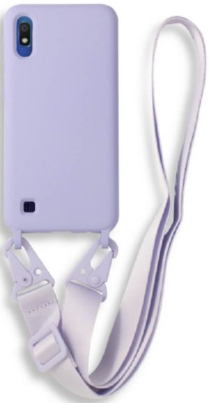 Bodycell Θήκη Σιλικόνης με Λουράκι Λαιμού - Samsung Galaxy A10 - Violet (5206015000652) BL-00045