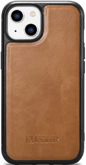 iCarer Oil Wax Leather Cover - Δερμάτινη Θήκη με TPU Bumper - Apple iPhone 14 - Camel Tan (WMI14220717-TN) WMI14220717-TN