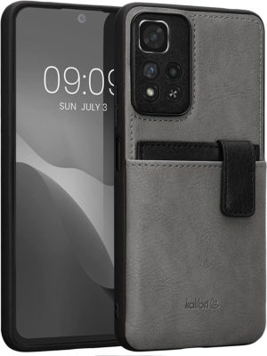 Kalibri 2 in 1 Σκληρή Θήκη - Πορτοφόλι με TPU Bumper και Αποσπώμενη Θήκη για Κάρτες - Xiaomi Redmi Note 11 Pro Plus 5G - Light Grey / Black (59169.25) 59169.25