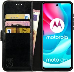 Rosso Element PU Θήκη Πορτοφόλι Motorola Moto G60S - Black (8719246339707) 96109