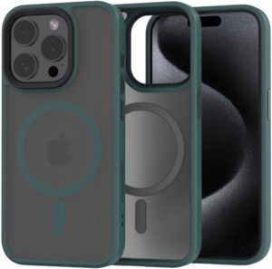 Spacecase Hybrid MagSafe - Σκληρή Ημιδιάφανη Θήκη MagSafe - Apple iPhone 15 Pro - Dark Green (5905719103217) 119431