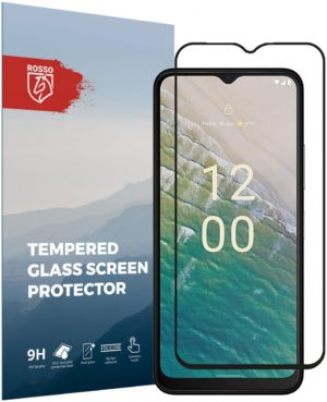 Rosso Tempered Glass - FullFace Αντιχαρακτικό Προστατευτικό Γυαλί Οθόνης Nokia C32 - Black (8719246409455) 116353