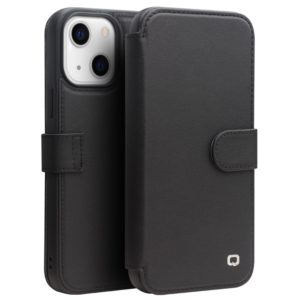 Θήκη iphone 13 mini QIALINO Leather Magnetic Clasp Flip Case-Black MPS15358